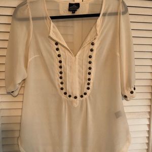 Sheer Cream Flowy Top